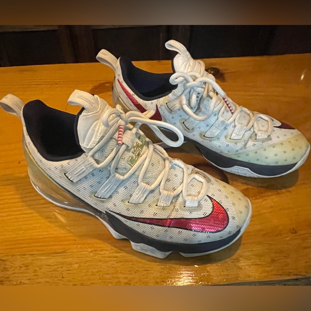 Nike Lebron 13 Low Olympics White, Red, Blue